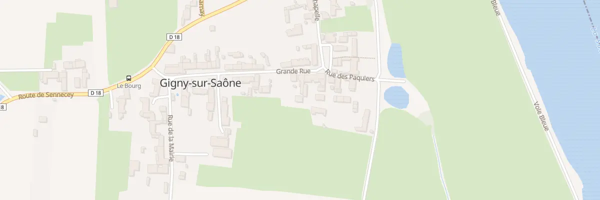 Plan du 18 Rue Grande Rue à Gigny-sur-Saône