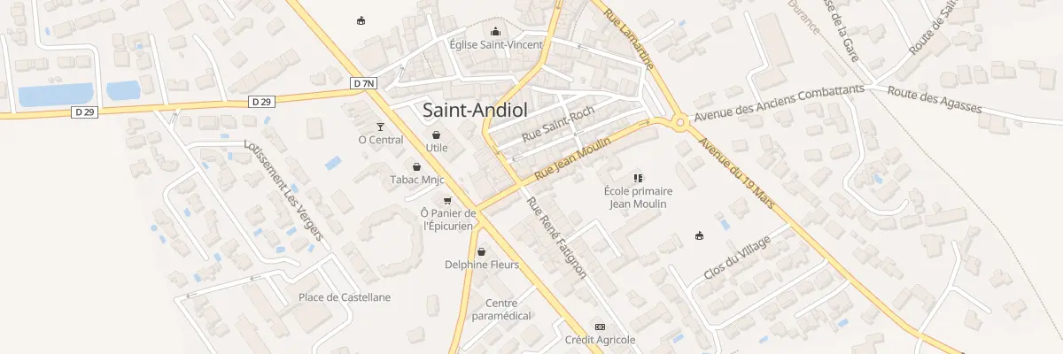 Plan du 2 Rue Jean Moulin à Saint-Andiol