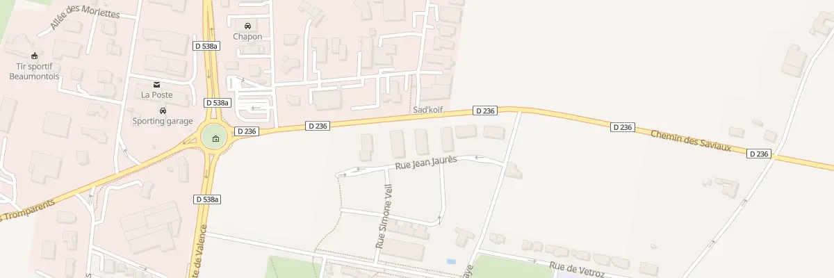Plan du 18 Rue Jean Jaurès à Beaumont-lès-Valence