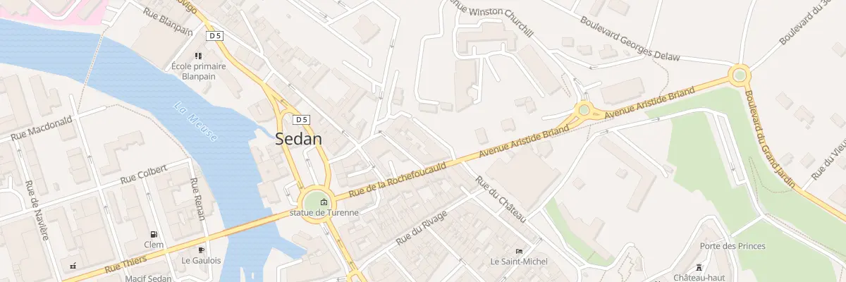 Plan du 2 Rue de la Rochefoucauld à Sedan