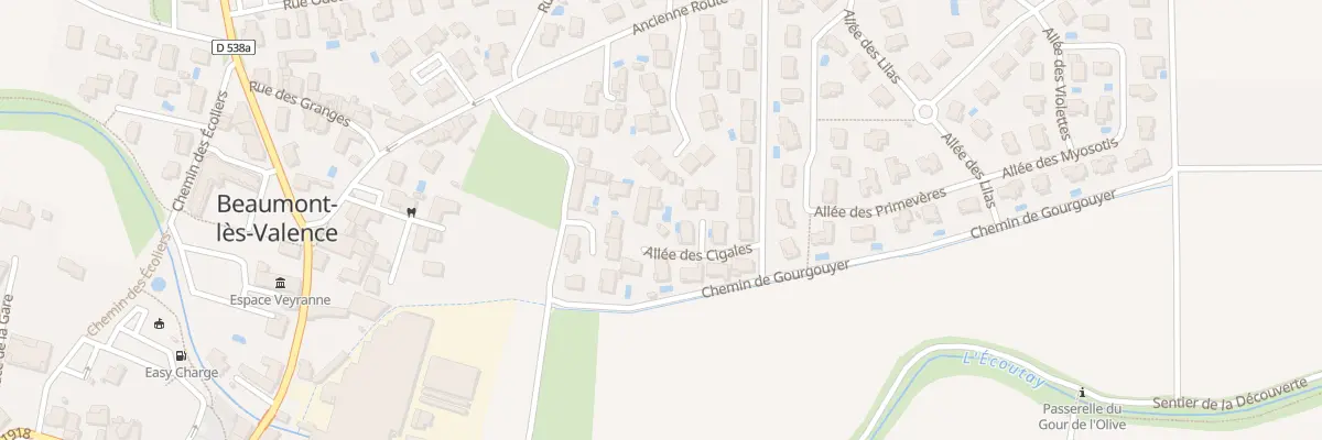 Plan du 14 All des Cigales à Beaumont-lès-Valence