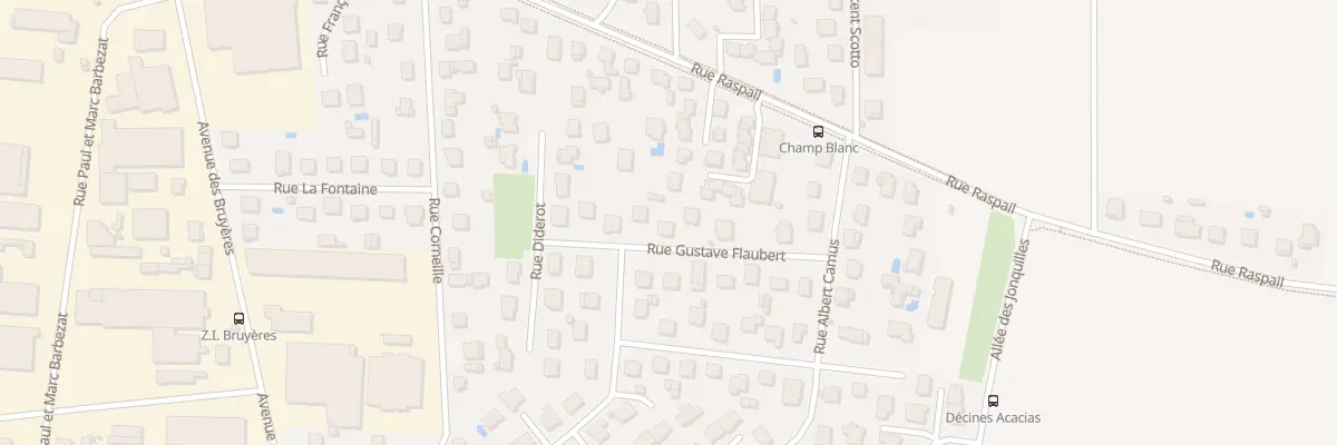 Plan du 7 Rue Gustave Flaubert à Décines-Charpieu