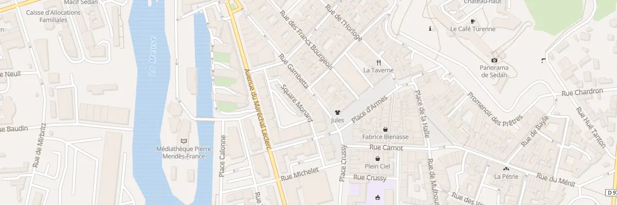 Plan du 8 Rue Gambetta à Sedan