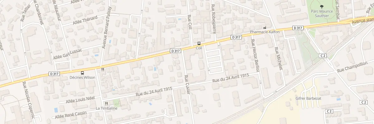 Plan du 11 Rue Cuvier à Décines-Charpieu
