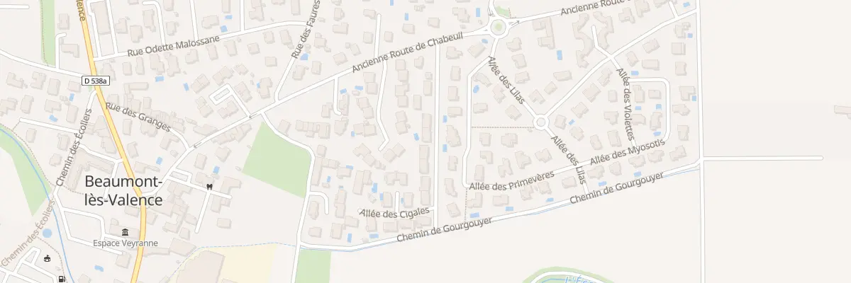 Plan du 1 All des Cigales à Beaumont-lès-Valence