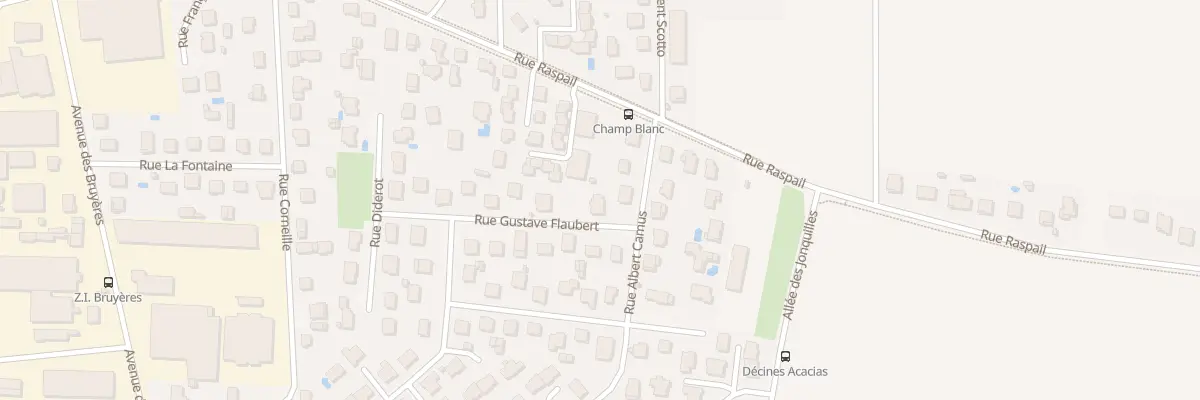 Plan du 15 Rue Gustave Flaubert à Décines-Charpieu