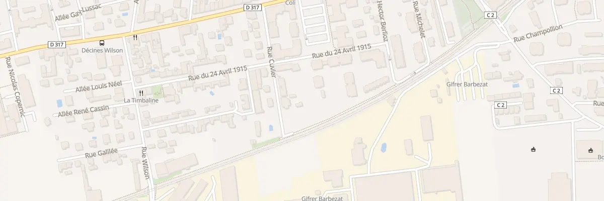 Plan du 25 Rue Cuvier à Décines-Charpieu