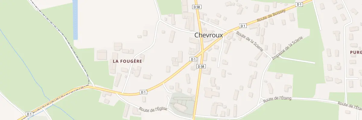 Plan du 68A Rte de Manziat à Chevroux