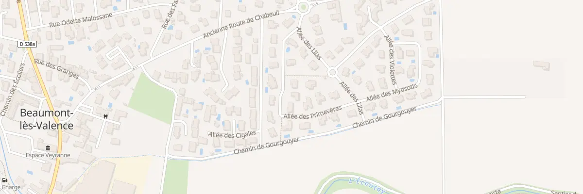 Plan du 5 All des Primevères à Beaumont-lès-Valence