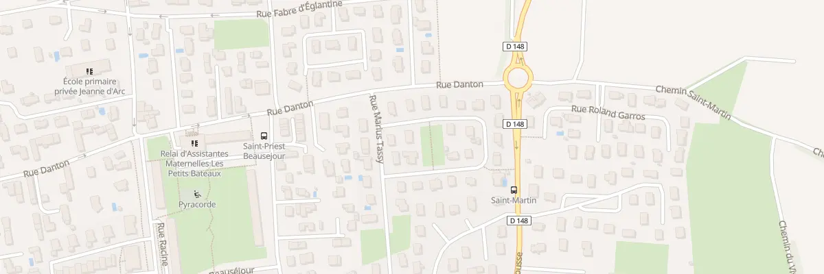 Plan du 3 Rue Paupier Besson à Saint-Priest
