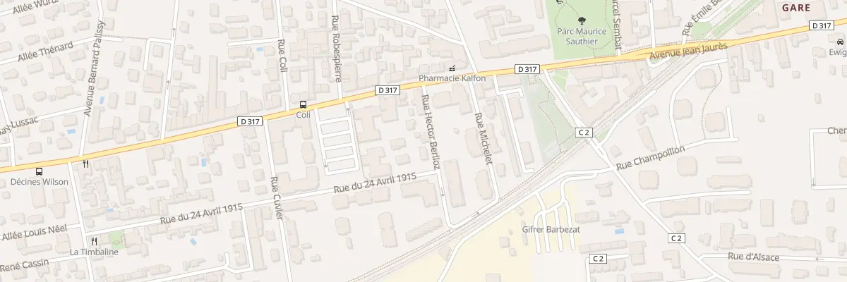 Plan du 8 Rue Hector Berlioz à Décines-Charpieu