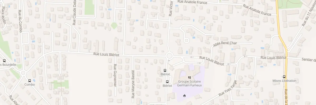 Plan du 25 Rue Louis Blériot à Mions