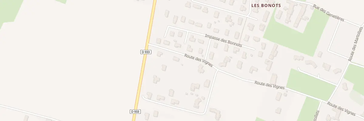 Plan du 999 Vc Mairie Vignes des Mares à Saint-Bénigne