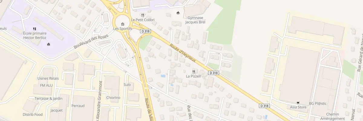 Plan du 100 Route d’Heyrieux à Saint-Priest