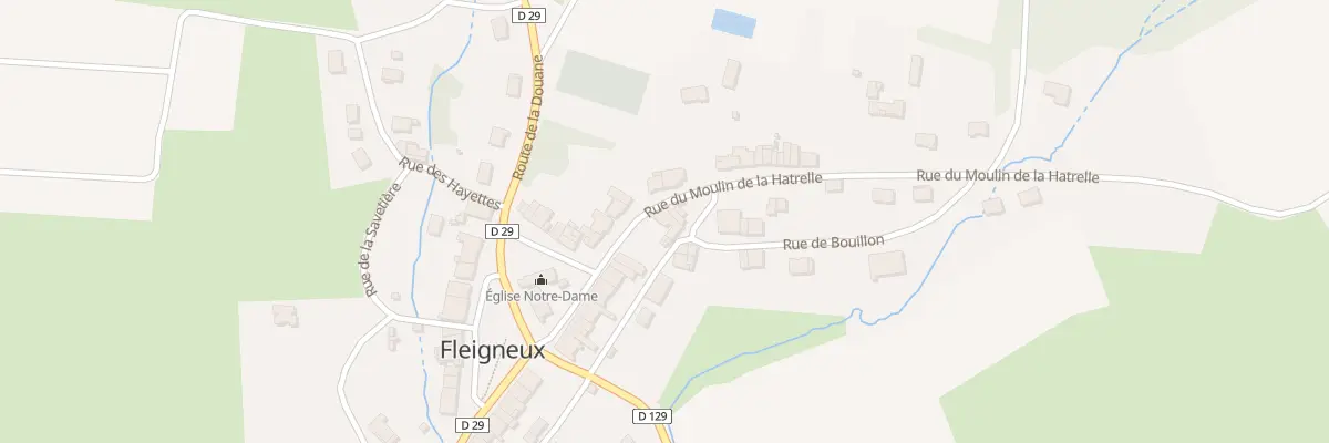 Plan du 2 Rue du Moulin de la Hatrelle à Fleigneux