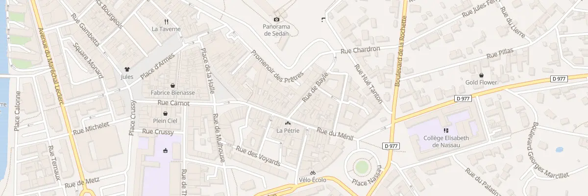 Plan du 6 Rue de Bayle à Sedan