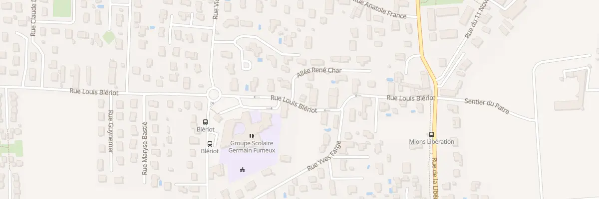 Plan du 17 Rue Louis Blériot à Mions