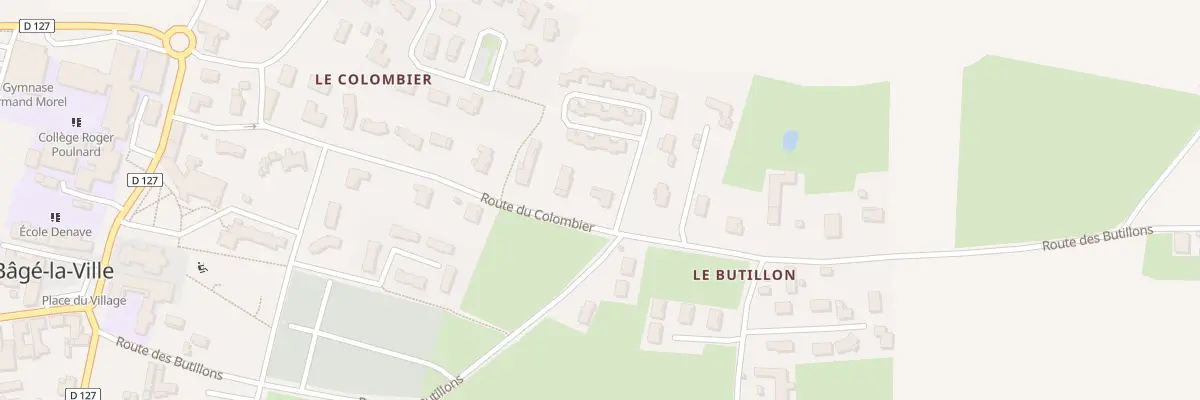 Plan du 341 Rte du Colombier à Bâgé-Dommartin