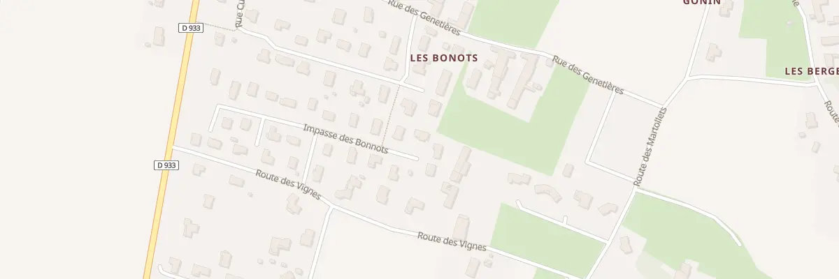 Plan de Lot Les Bonnots à Saint-Bénigne