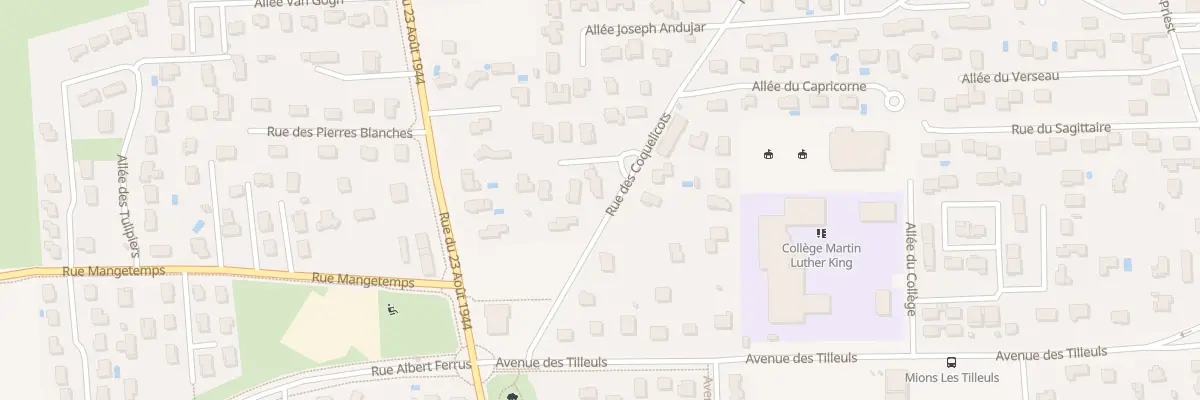 Plan du 2 All Gaston Merle à Mions