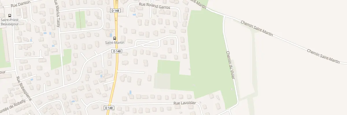 Plan du 1 Rue Maryse Bastié à Saint-Priest