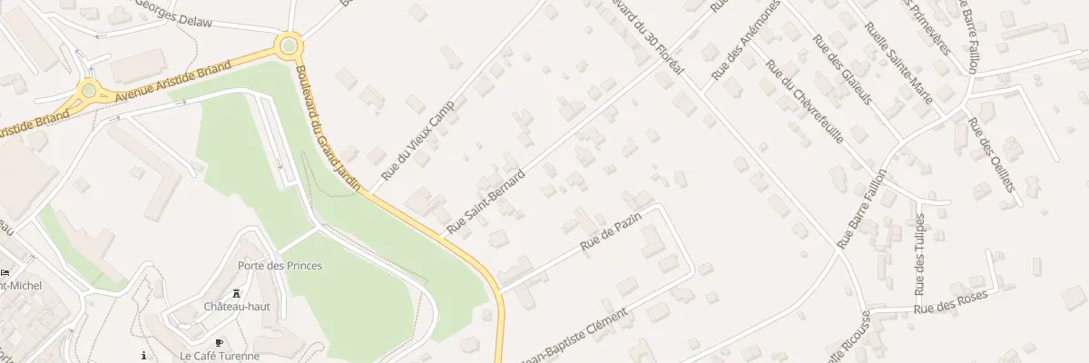 Plan du 7 Rue Saint Bernard à Sedan