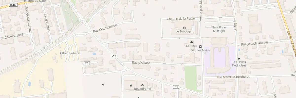 Plan du 5 Rue d’Alsace à Décines-Charpieu