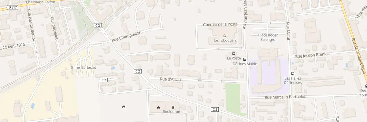 Plan du 11 Rue d’Alsace à Décines-Charpieu