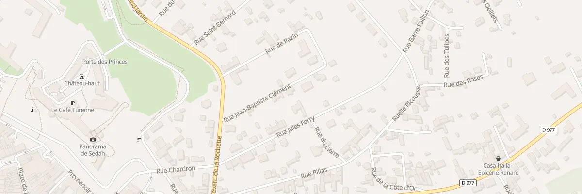 Plan du 13 Rue Jean-Baptiste Clément à Sedan