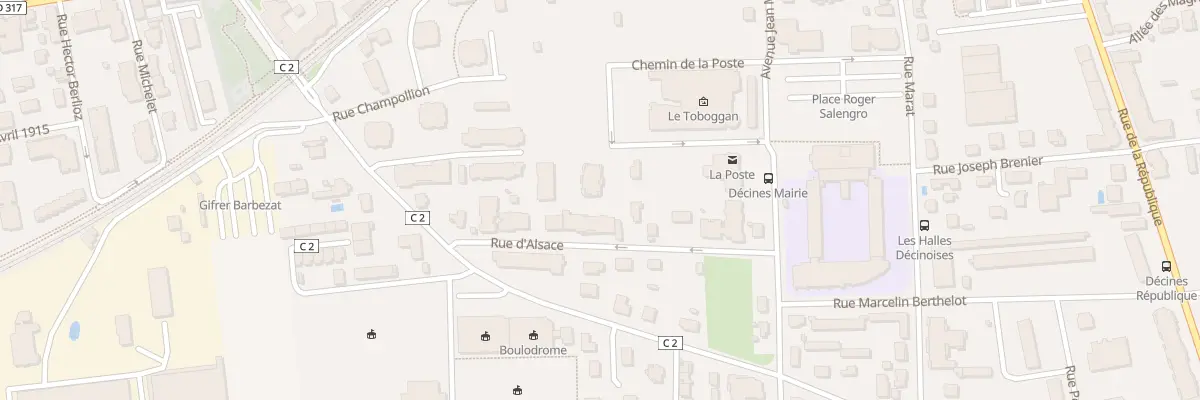 Plan du 15 Rue d’Alsace à Décines-Charpieu
