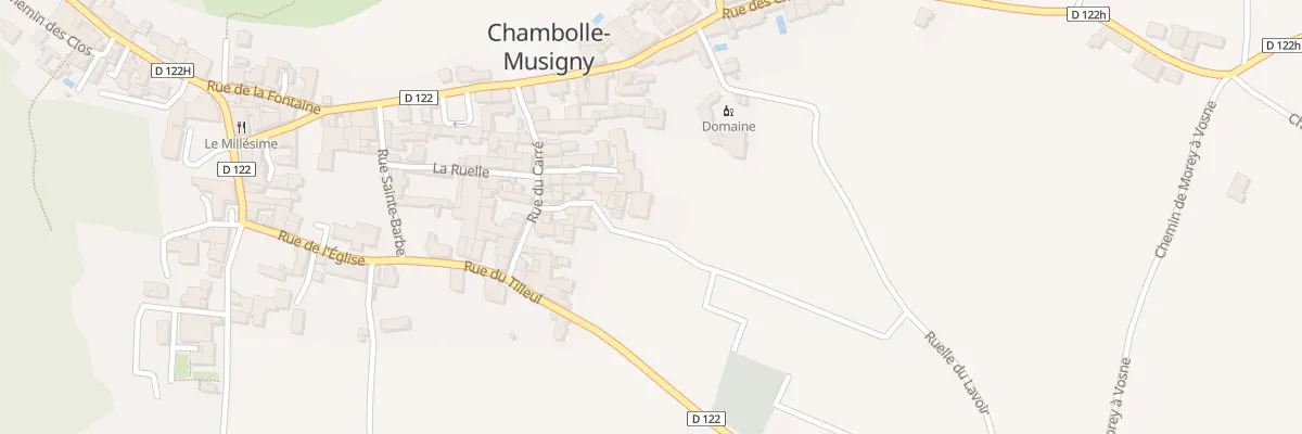 Plan du Village à Chambolle-Musigny