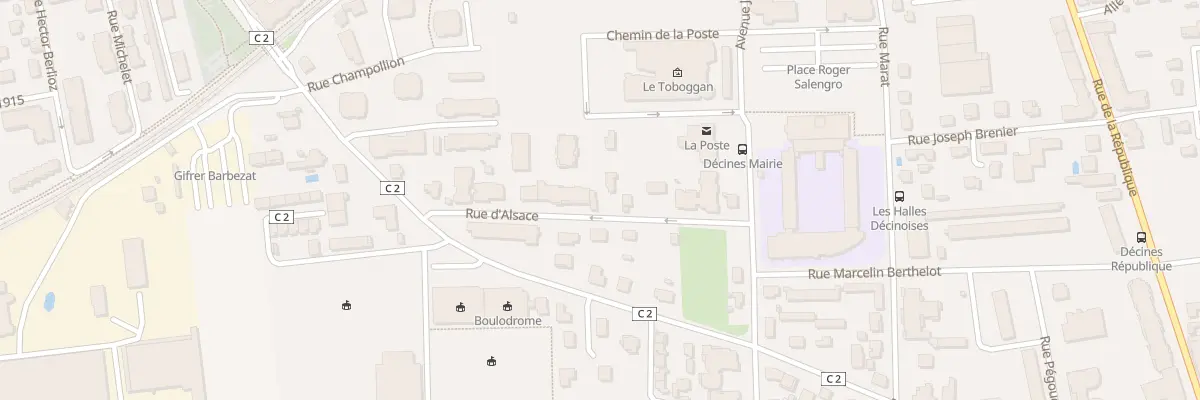 Plan du 17 Rue d’Alsace à Décines-Charpieu