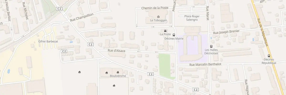 Plan du 19 Rue d’Alsace à Décines-Charpieu