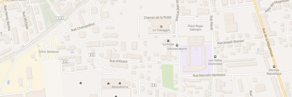 Plan du 21 Rue d’Alsace à Décines-Charpieu