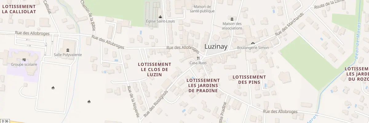 Plan du 12 Rue des Allobroges à Luzinay