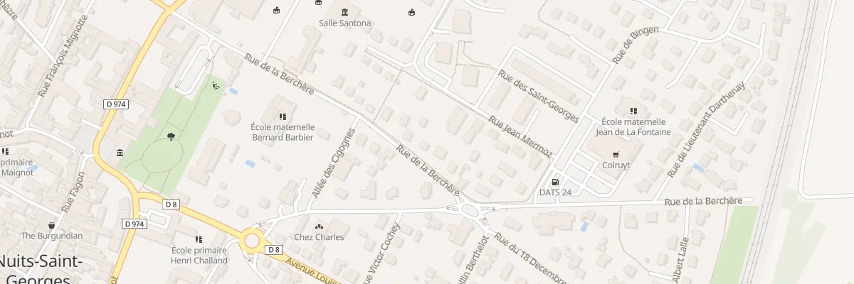 Plan du 29 Rue de la Berchère à Nuits-Saint-Georges