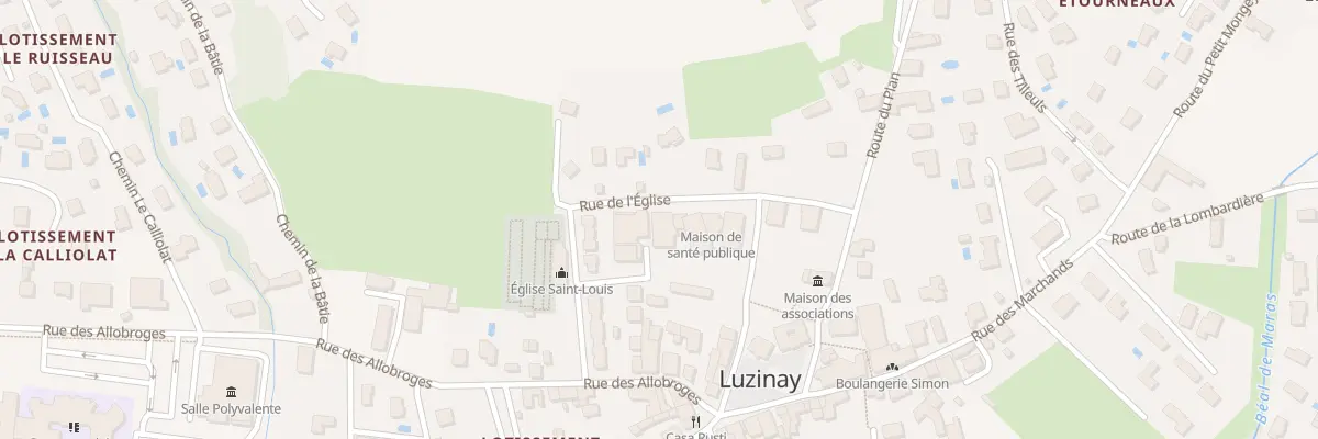 Plan du 246 Rue de l’Eglise à Luzinay
