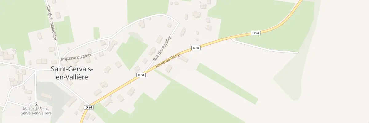 Plan du 1 Rte de Gergy à Saint-Gervais-en-Vallière