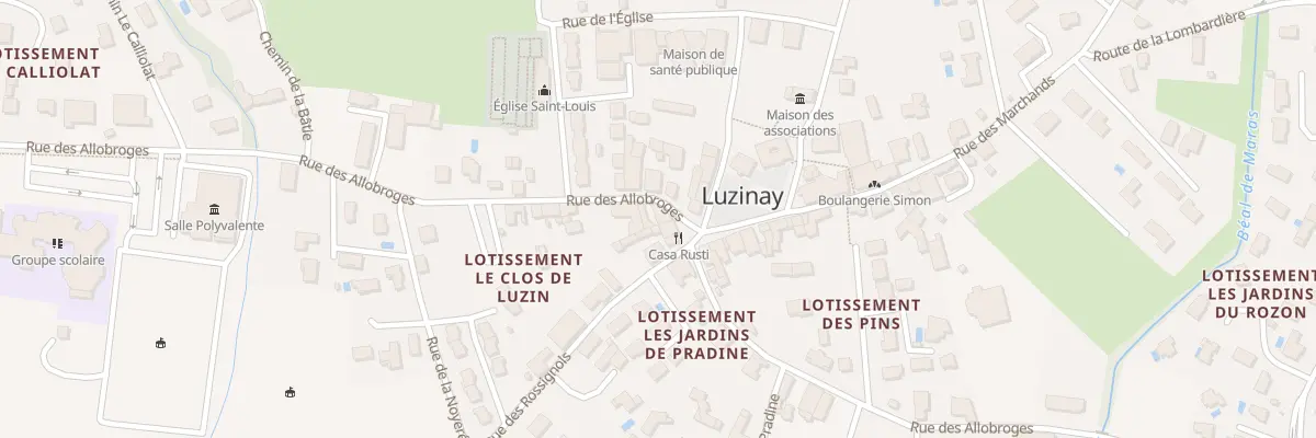 Plan du 828 Rue des Allobroges à Luzinay