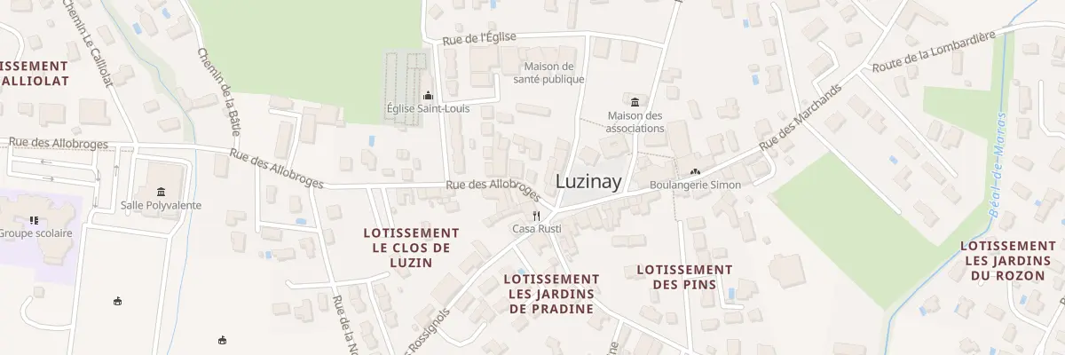 Plan du 821 Rue des Allobroges à Luzinay