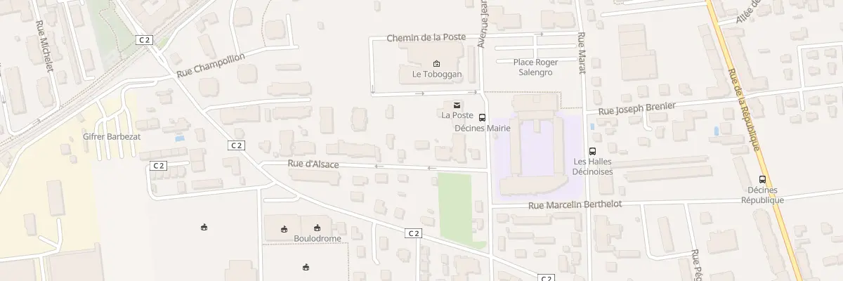 Plan du 25 Rue d’Alsace à Décines-Charpieu