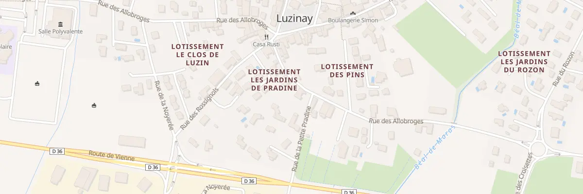 Plan du 978 Rue des Allobroges à Luzinay