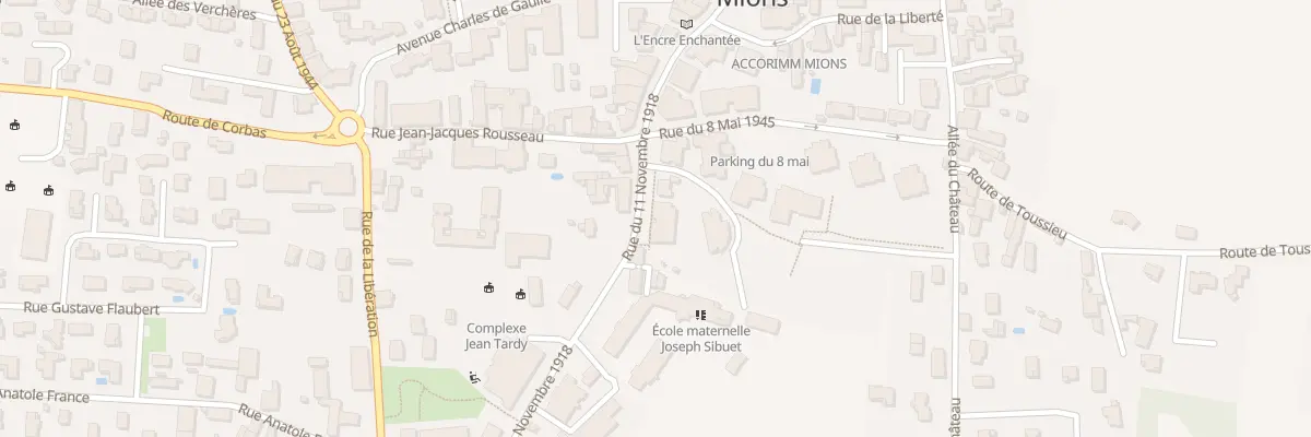 Plan du 10 Rue du Onze Novembre 1918 à Mions