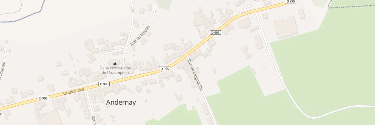 Plan du 2 Rue de Mogneville à Andernay