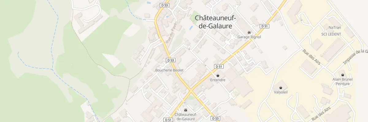 Plan du 1 Rue du Boulodrome à Châteauneuf-de-Galaure