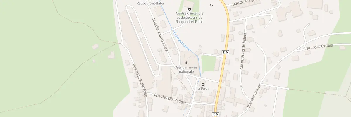 Plan du 6 Rue des Marronniers à Raucourt-et-Flaba