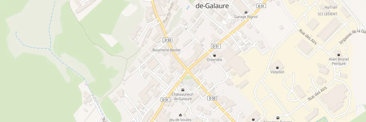Plan du 2 Rue Geoffroy de Moirans à Châteauneuf-de-Galaure