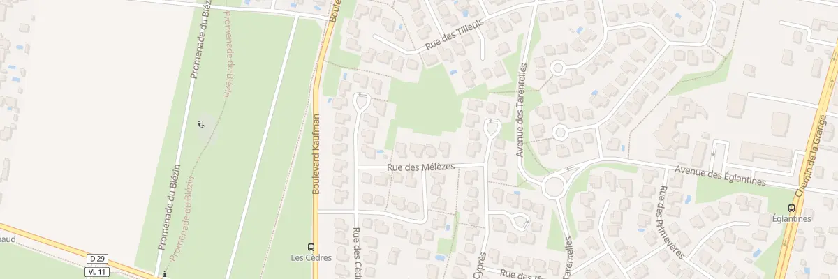 Plan du 9 Rue des Thuyas à Chassieu