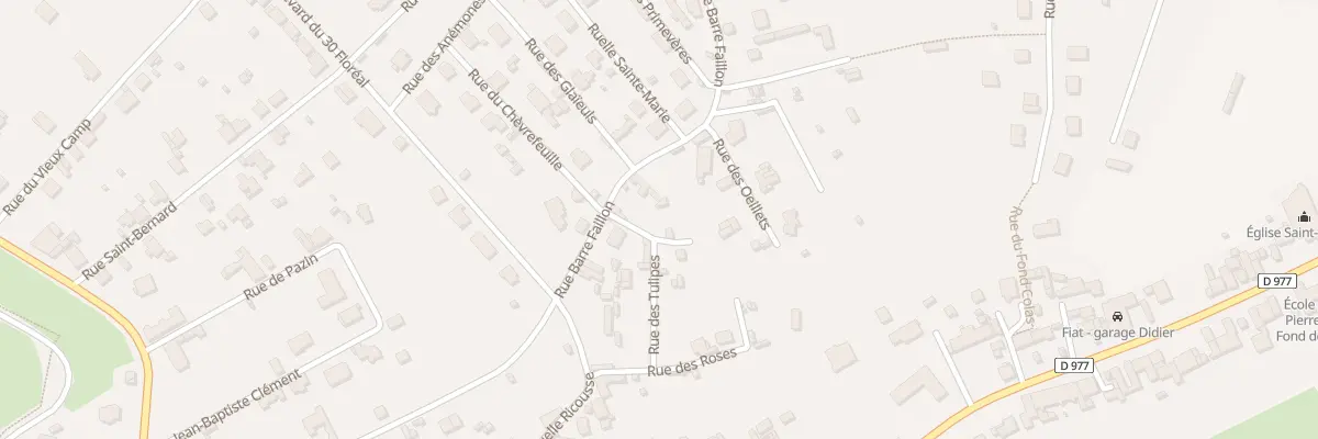 Plan du 6 Rue des Tulipes à Sedan