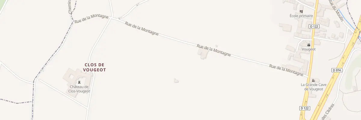 Plan du 9002 Rue de la Montagne à Vougeot